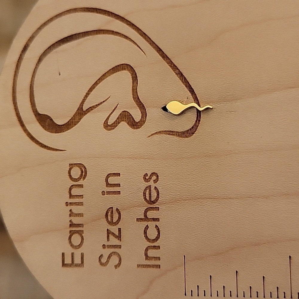 FERTILITY SPERM BIO LIFE STUD EARRINGS, choice of color - Picture 4 of 4